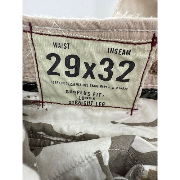 Z-Brand Mens Cargo Pants 29x32 Beige Cotton Blend Straight Leg - Picture 7 of 11